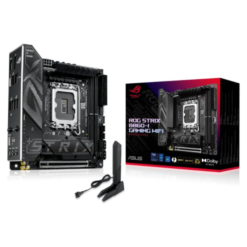 Asus ROG Strix B860-I Gaming Wifi DDR5 LGA1851 Intel-Ultra Mini-ITX Motherboard - اللوحة الأم